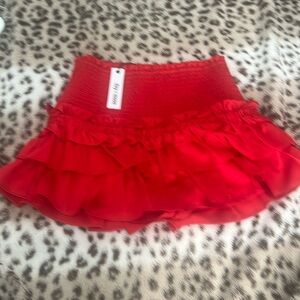 NWT red ruffle mini skort